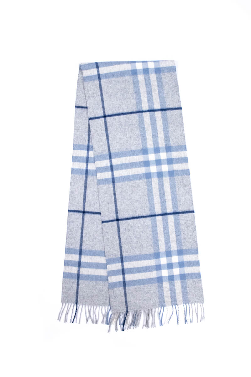 burberry blue check scarf