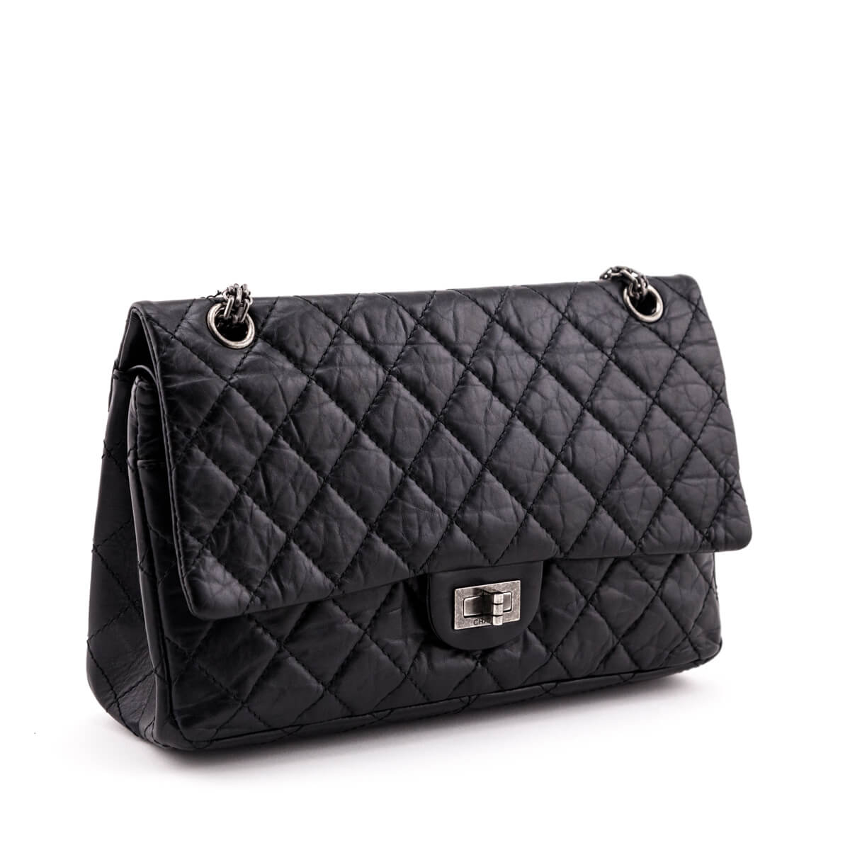 Chanel Black Quilted Aged Calfskin  Reissue 226 Flap Bag