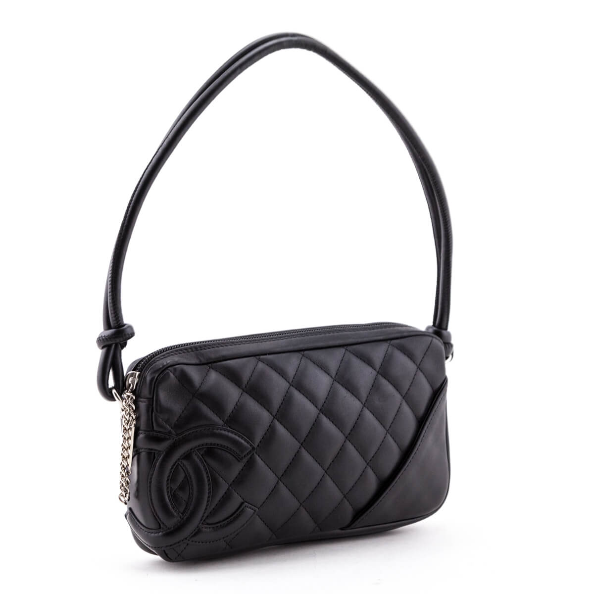 Chanel Black Quilted Calfskin Ligne Cambon Pochette - Chanel Handbags