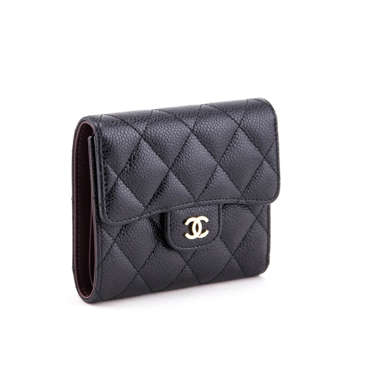 Chanel Black Quilted Caviar Classic Small Flap Wallet - Chanel Canada