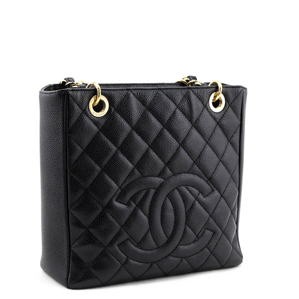 Chanel Black Quilted Caviar PST GHW - Preloved Chanel Handbags Canada