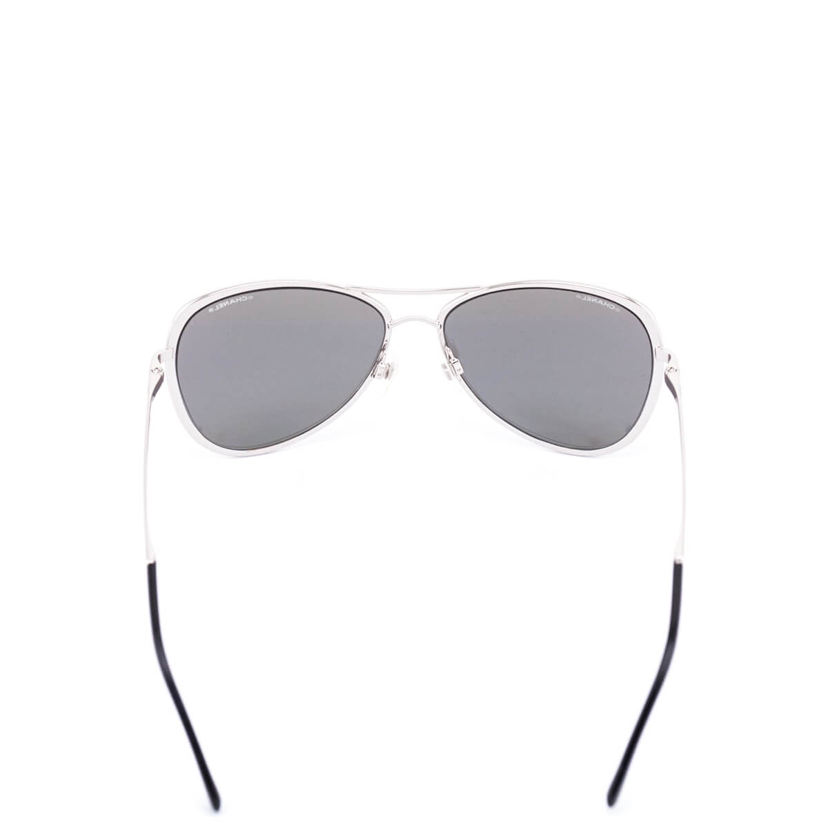 Chanel Brown Leather CC Aviator Pilot Winter Sunglasses  4219  Yoogis  Closet