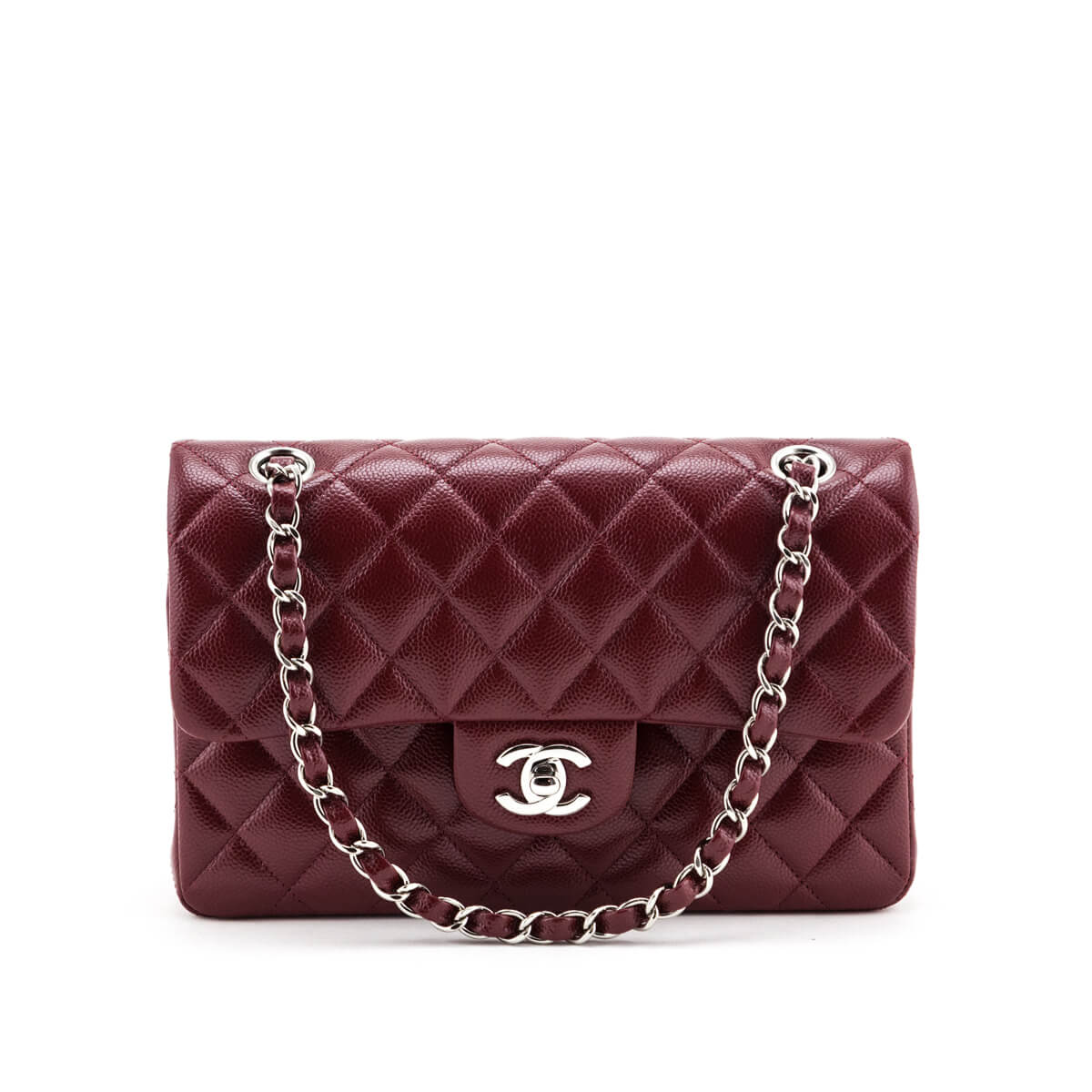 chanel burgundy flap bag