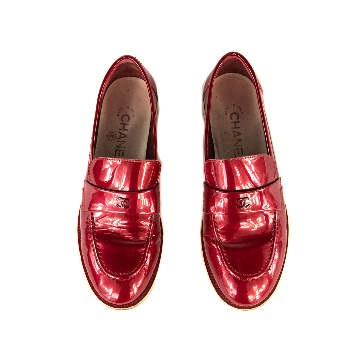 chanel colorful loafers