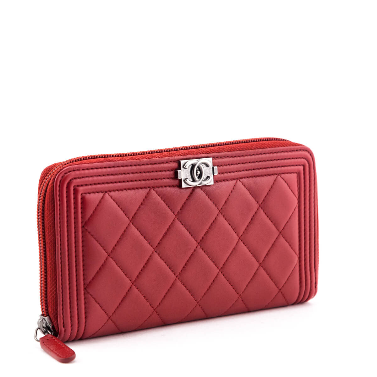 Boy Chanel Zip Around Painted Chevron Wallet  Bragmybag