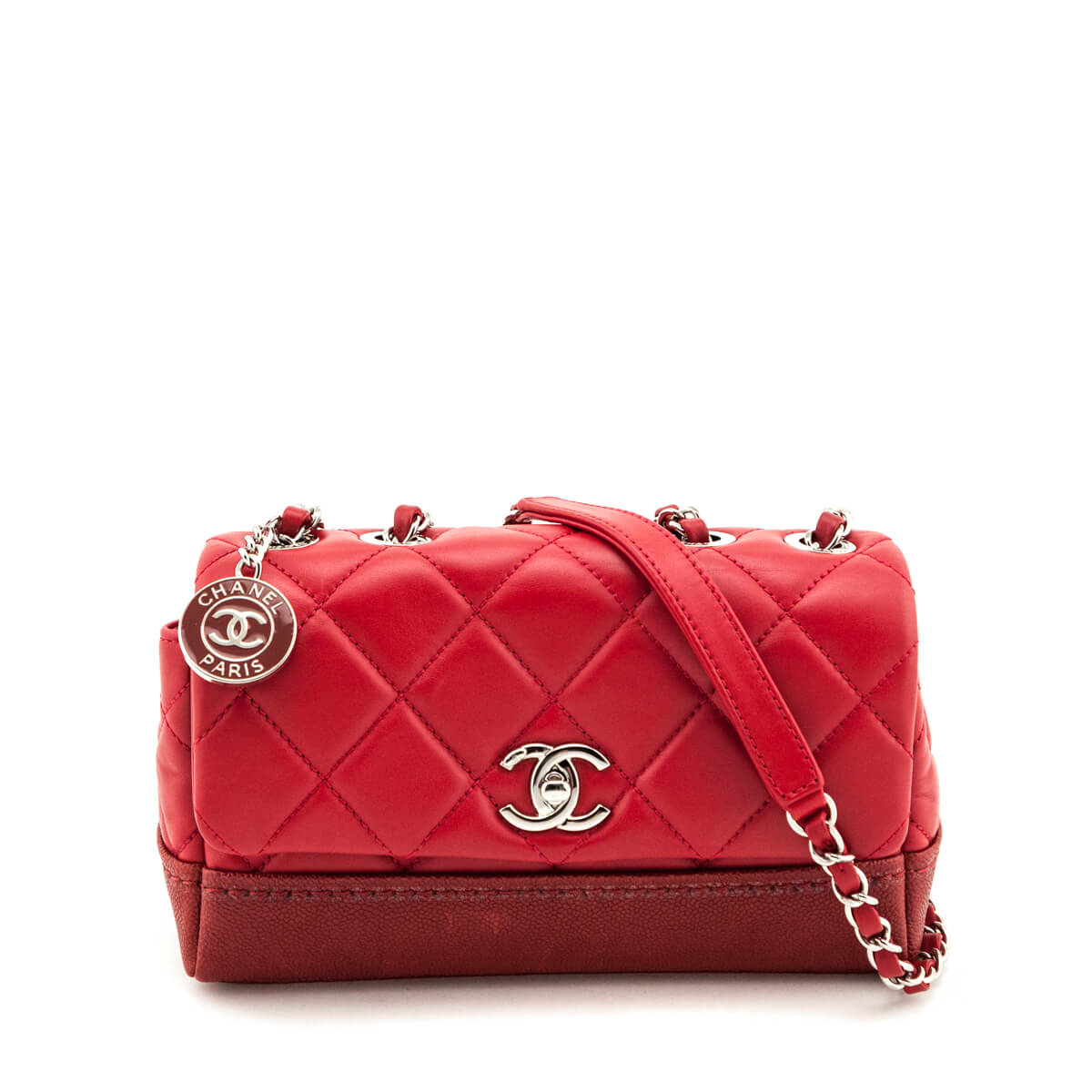 Lot - Chanel Lambskin Sac Class Rabat Bag