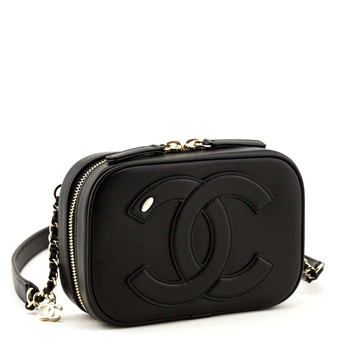 Chanel Black Lambskin CC Mania Waist Bag - Shop Preloved Chanel Canada