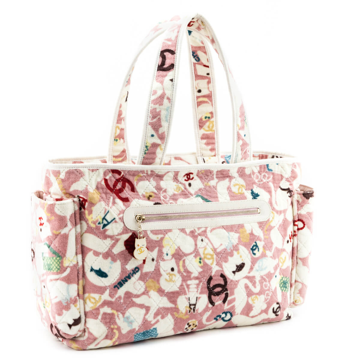 Chanel Pink Terry Cotton Baby Animals Diaper Bag - Shop Chanel Canada