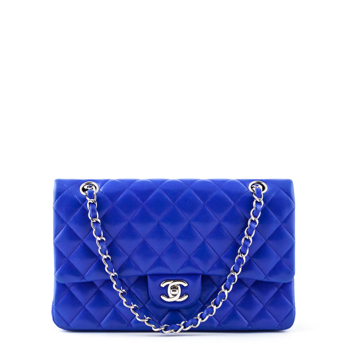 Chanel Royal Blue Lambskin Medium Classic Double Flap - Chanel Canada