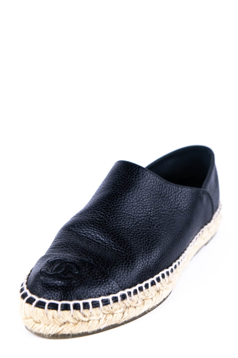 black designer espadrilles