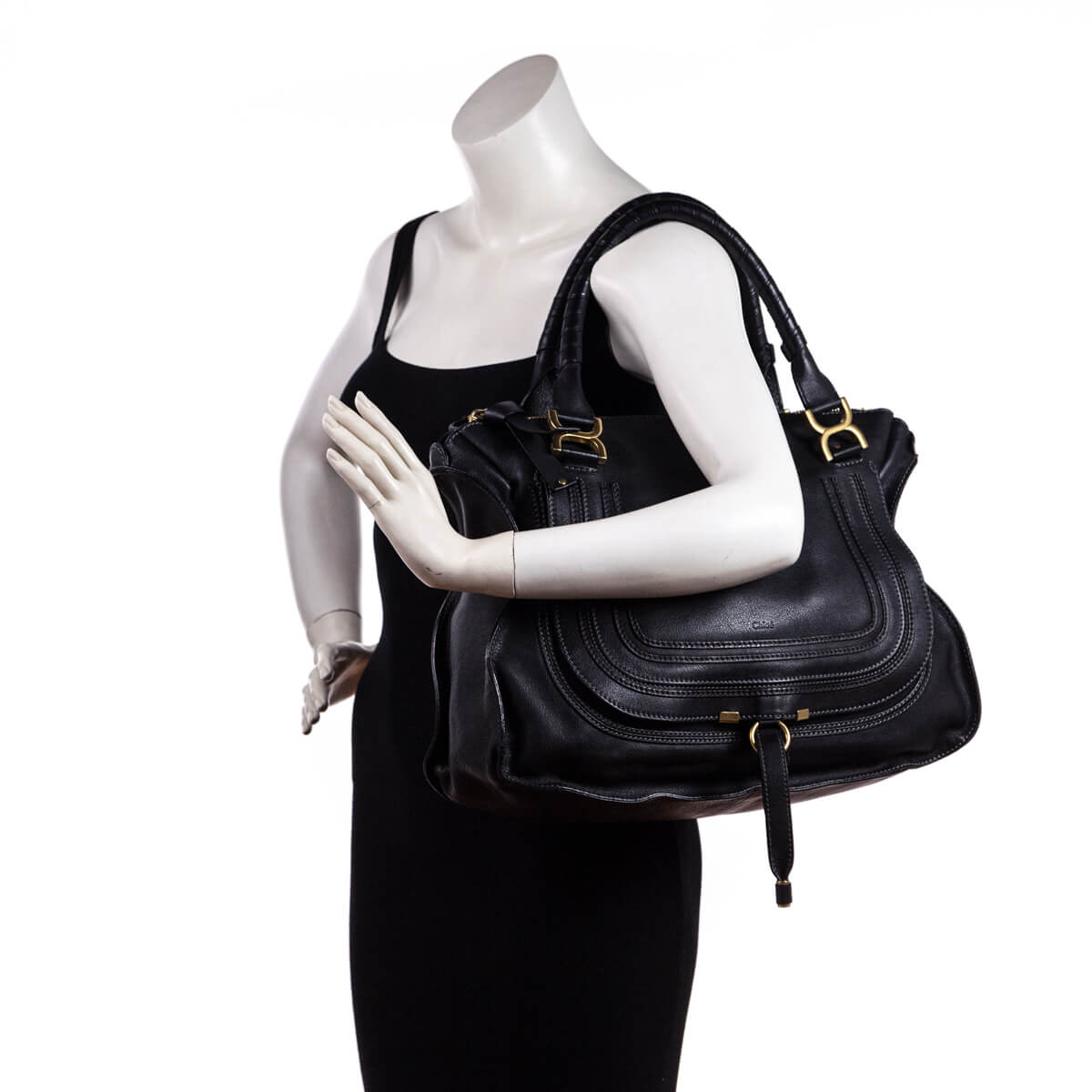 chloe marcie bag large black