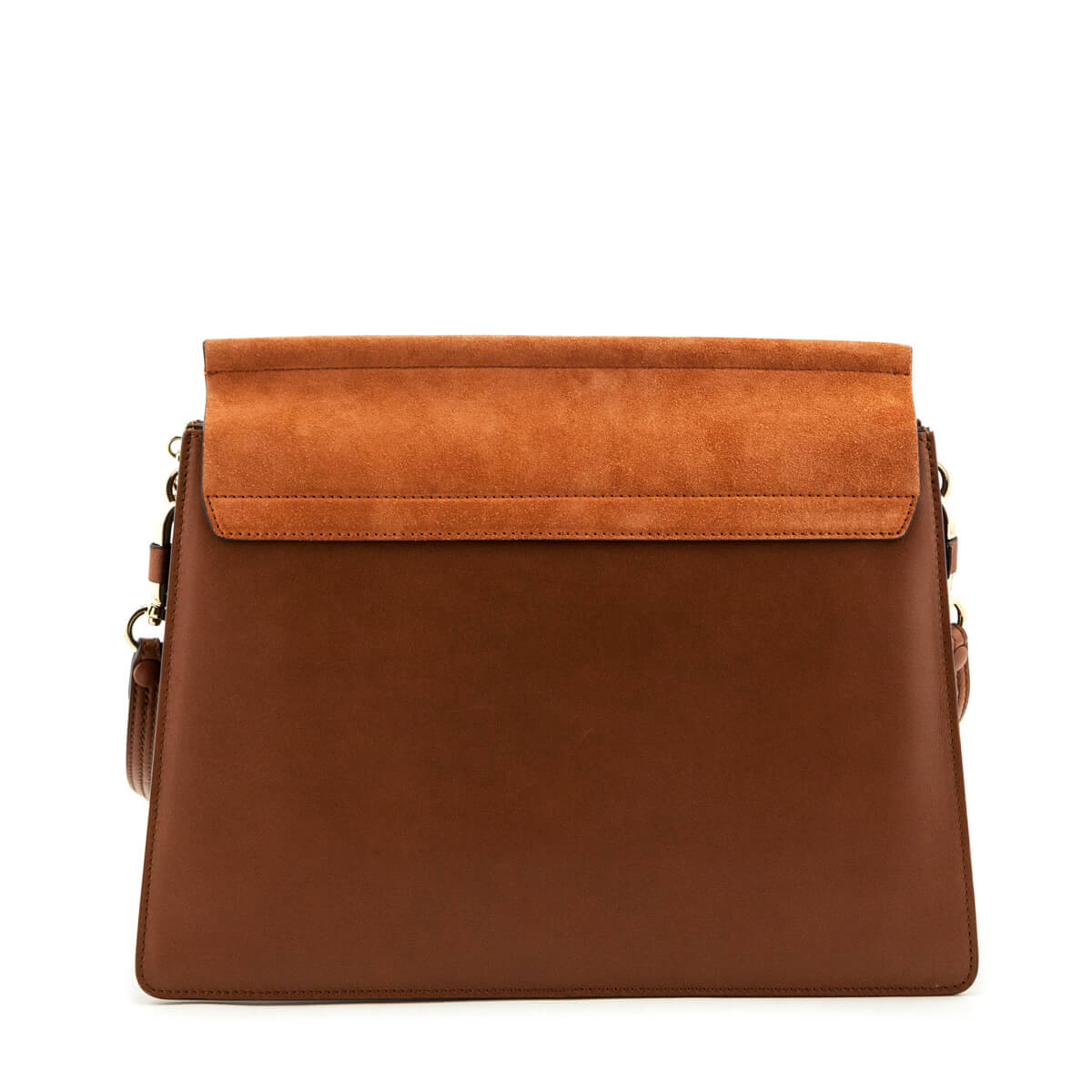 Chloe Tobacco Smooth & Suede Calfskin Medium Faye Shoulder Bag