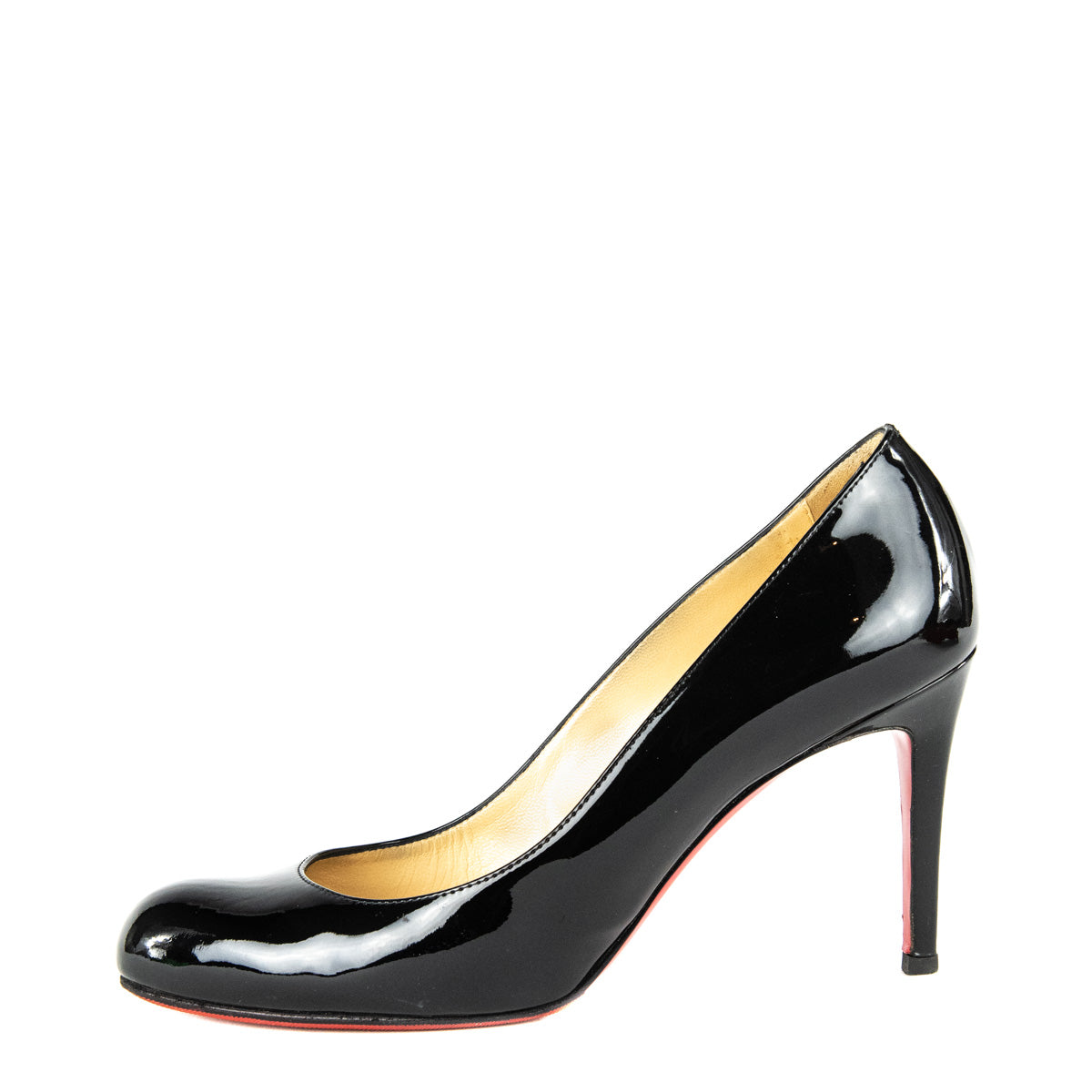 Christian Louboutin Black Patent Leather Simple Pumps