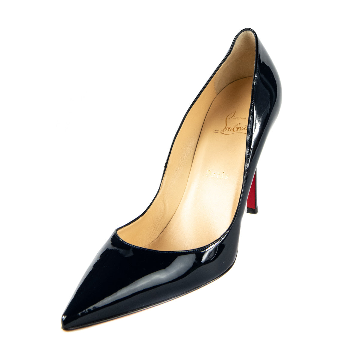 Christian Navy Patent Leather So Kate Pumps
