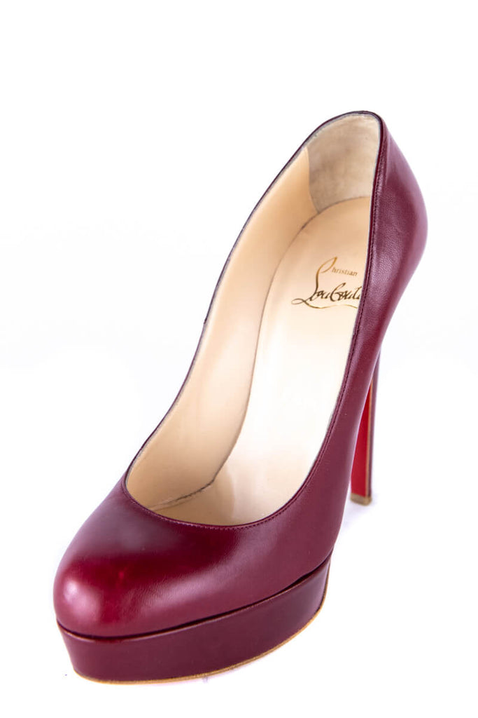 Christian Louboutin Red Round-Toe Pumps - Shop Preloved Online