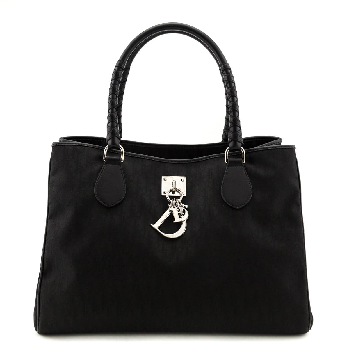 Dior Black Jacquard Diorissimo Lovely Tote Bag - Preloved Dior Handbag