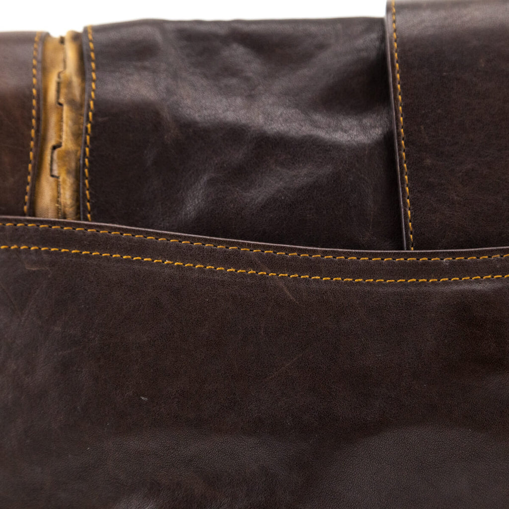 Dior Brown Calfskin Double Gaucho Saddle Bag - Shop Preloved Dior