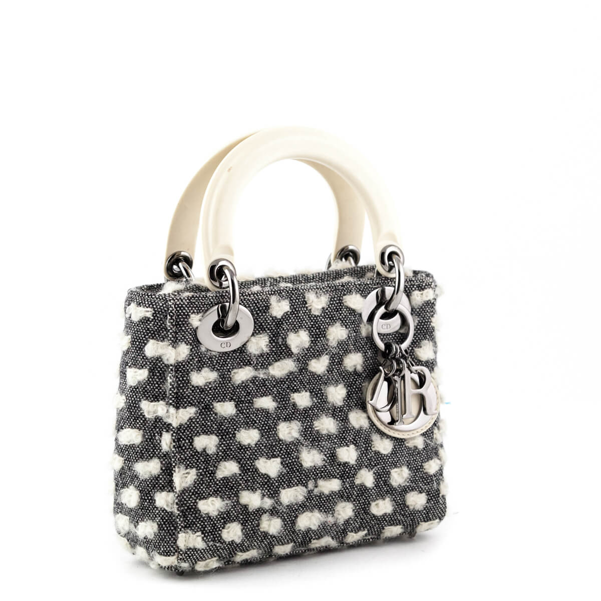 Dior Wool Mini Lady Dior Bag - Preloved Dior Handbags