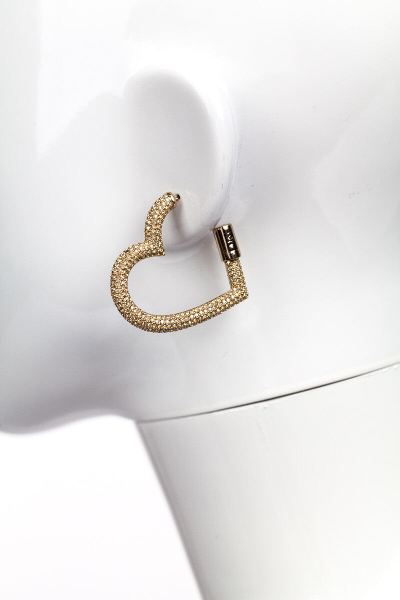 Dior Gold-Tone Heart-Shaped Embellished 