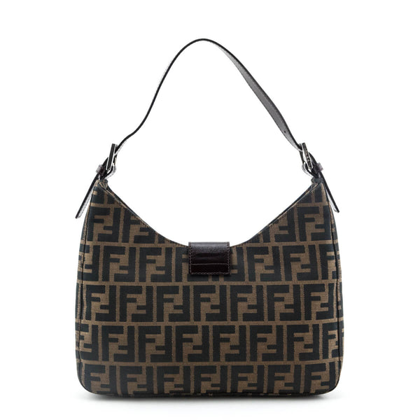 Fendi Tobacco Zucca Jacquard Baguette Shoulder Bag - Fendi Handbags CA