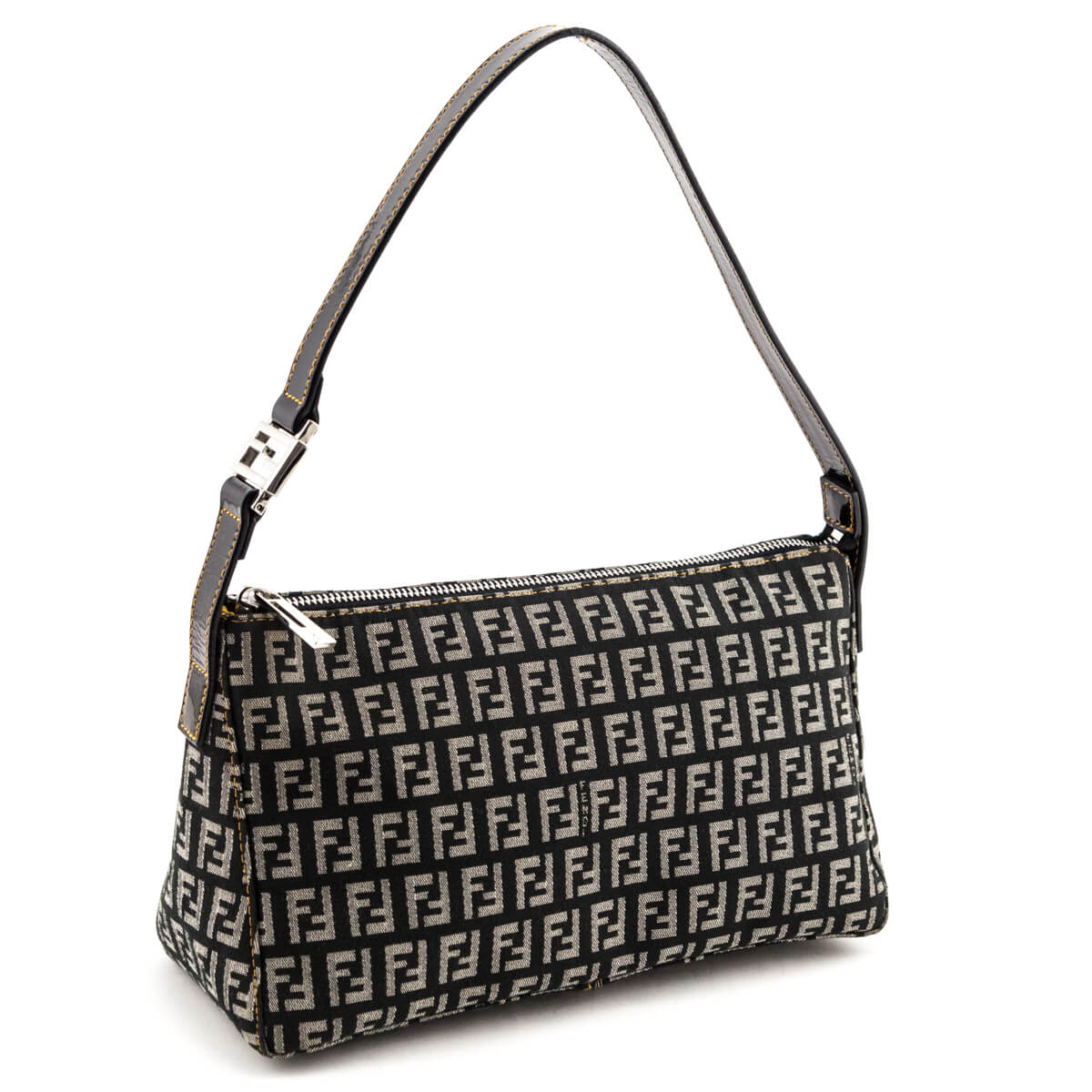 Fendi Black Zucchino Canvas Small 