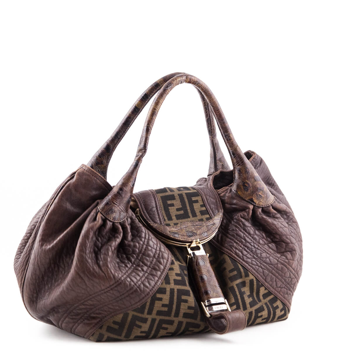 Fendi Monogram Canvas & Leather Spy Bag - Designer Bags