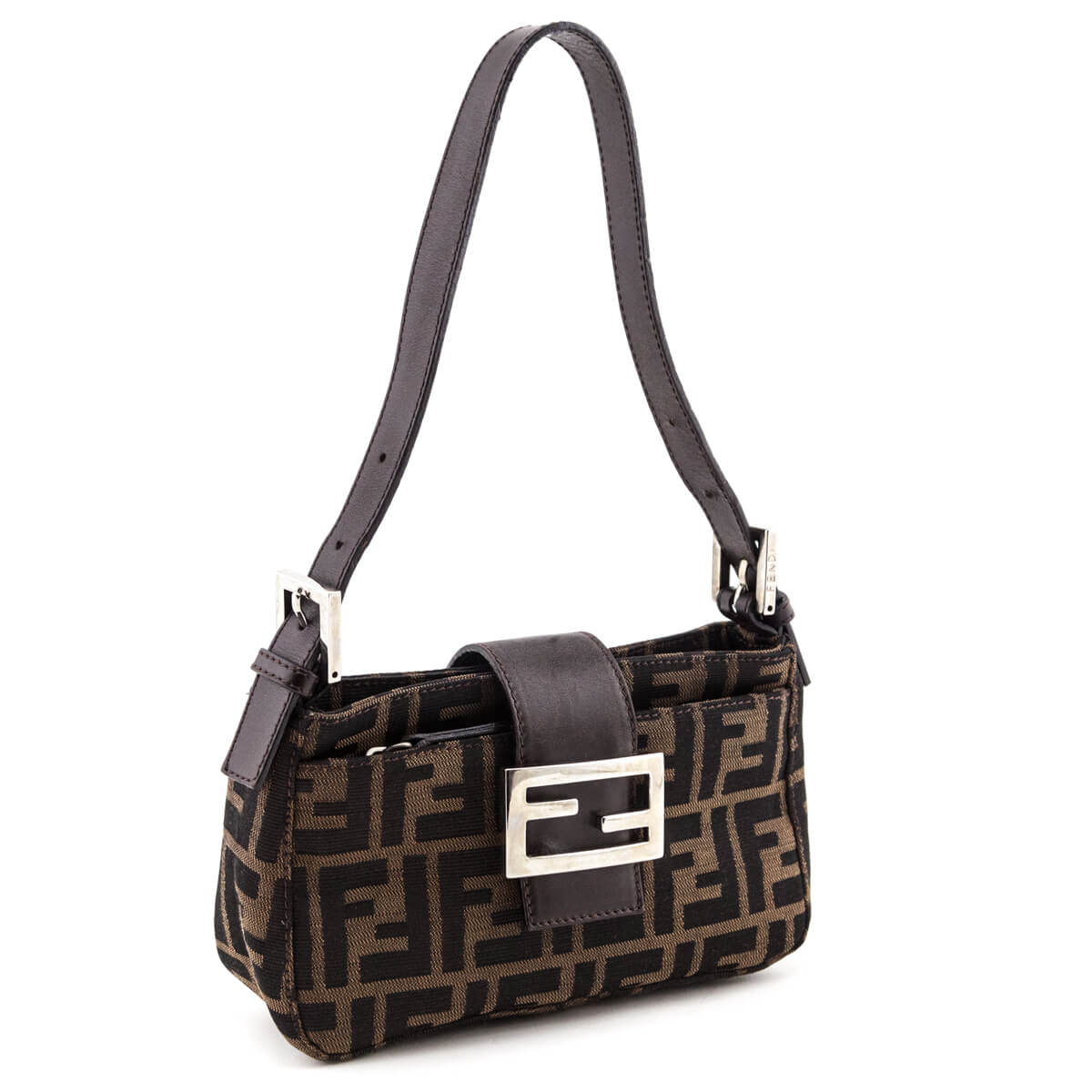 Fendi Tobacco Zucca Mini Baguette Bag - Shop Monogram Handbags