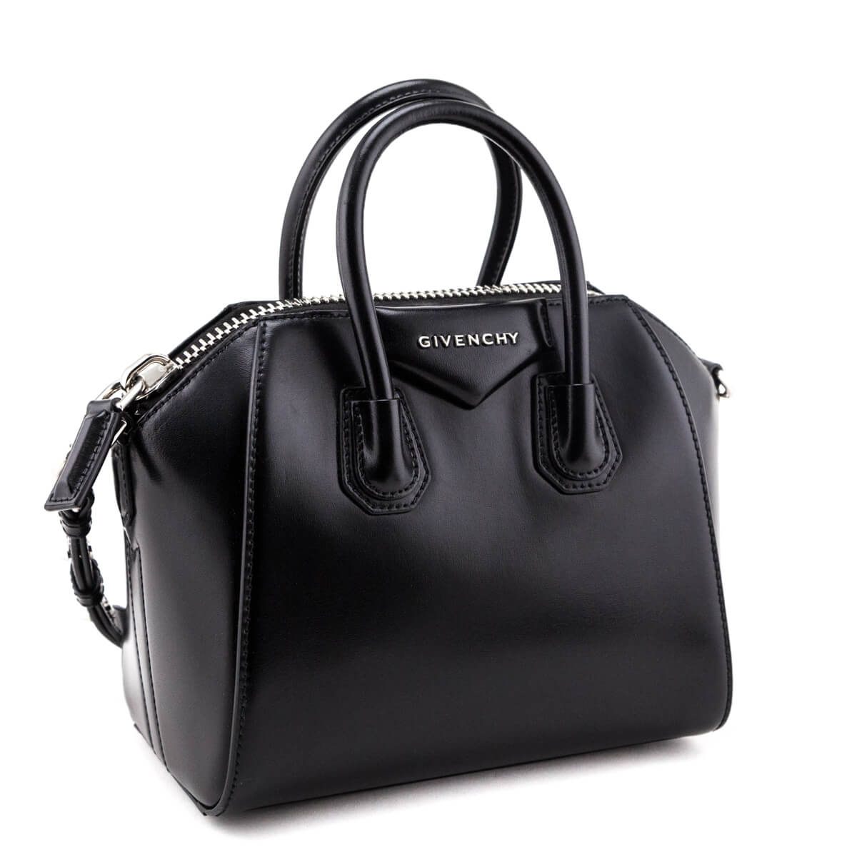 Givenchy Black Shiny Lord Calfskin Mini Antigona Bag - Givenchy Canada