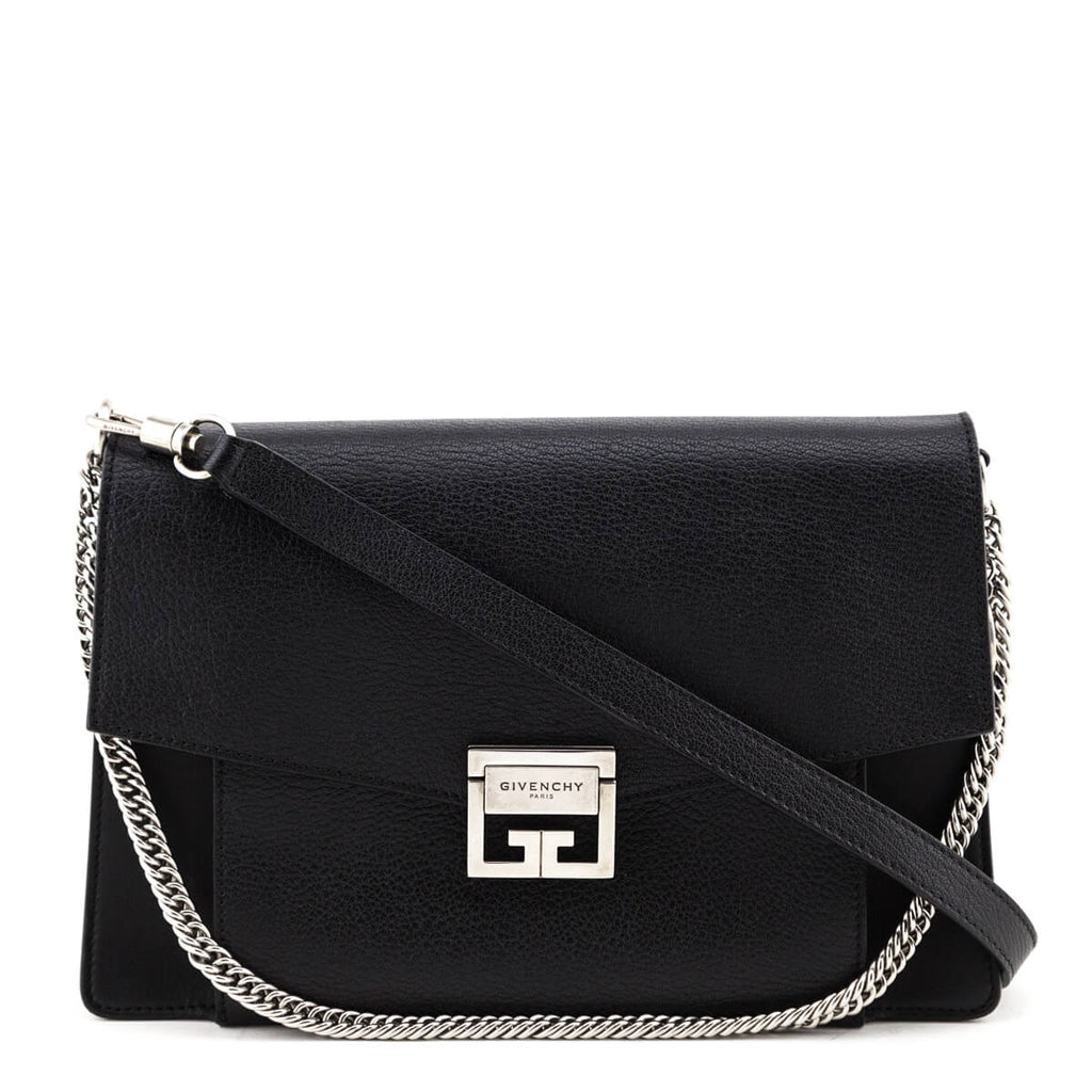 Givenchy Black Grained & Smooth Goatskin Medium GV3 Bag