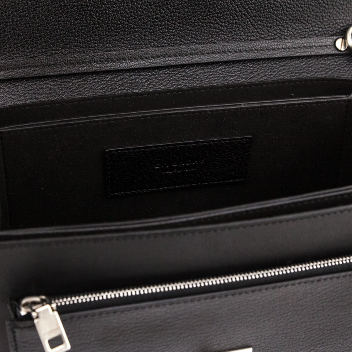 Givenchy Black Grained & Smooth Goatskin Medium GV3 Bag