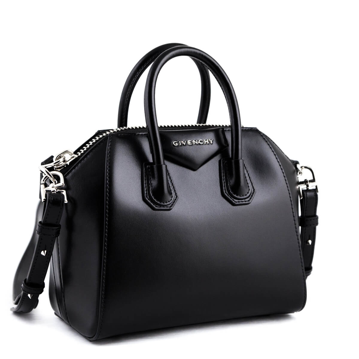 Givenchy Black Calfskin Mini Antigona Bag - Preowned Givenchy Handbags