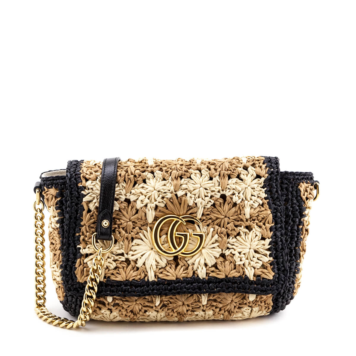 gucci marmont raffia bag