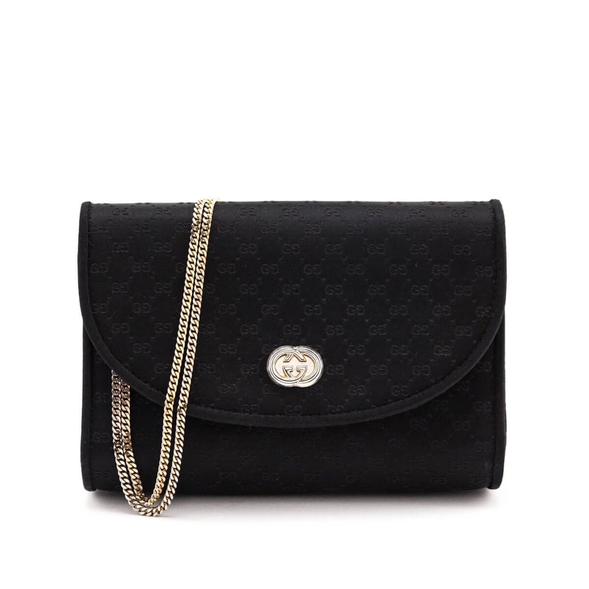 Gucci Black Fabric Micro GG Vintage Evening Bag - Preloved Gucci Bags