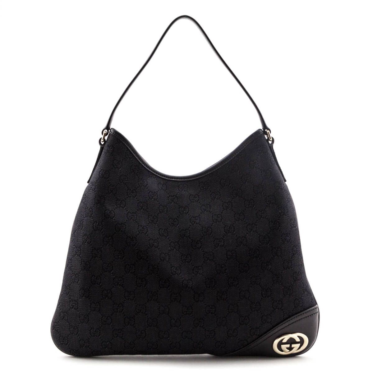 Gucci Black GG Monogram Medium New Britt Hobo - Gucci Handbags Canada