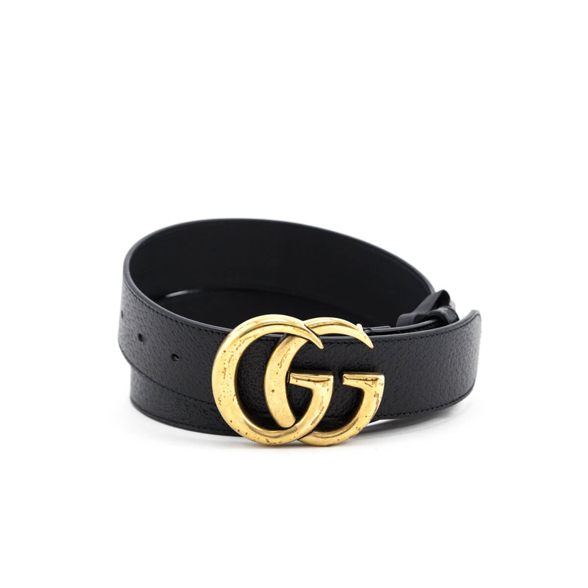Gucci Black Leather GG Marmont Belt - Designer Canada