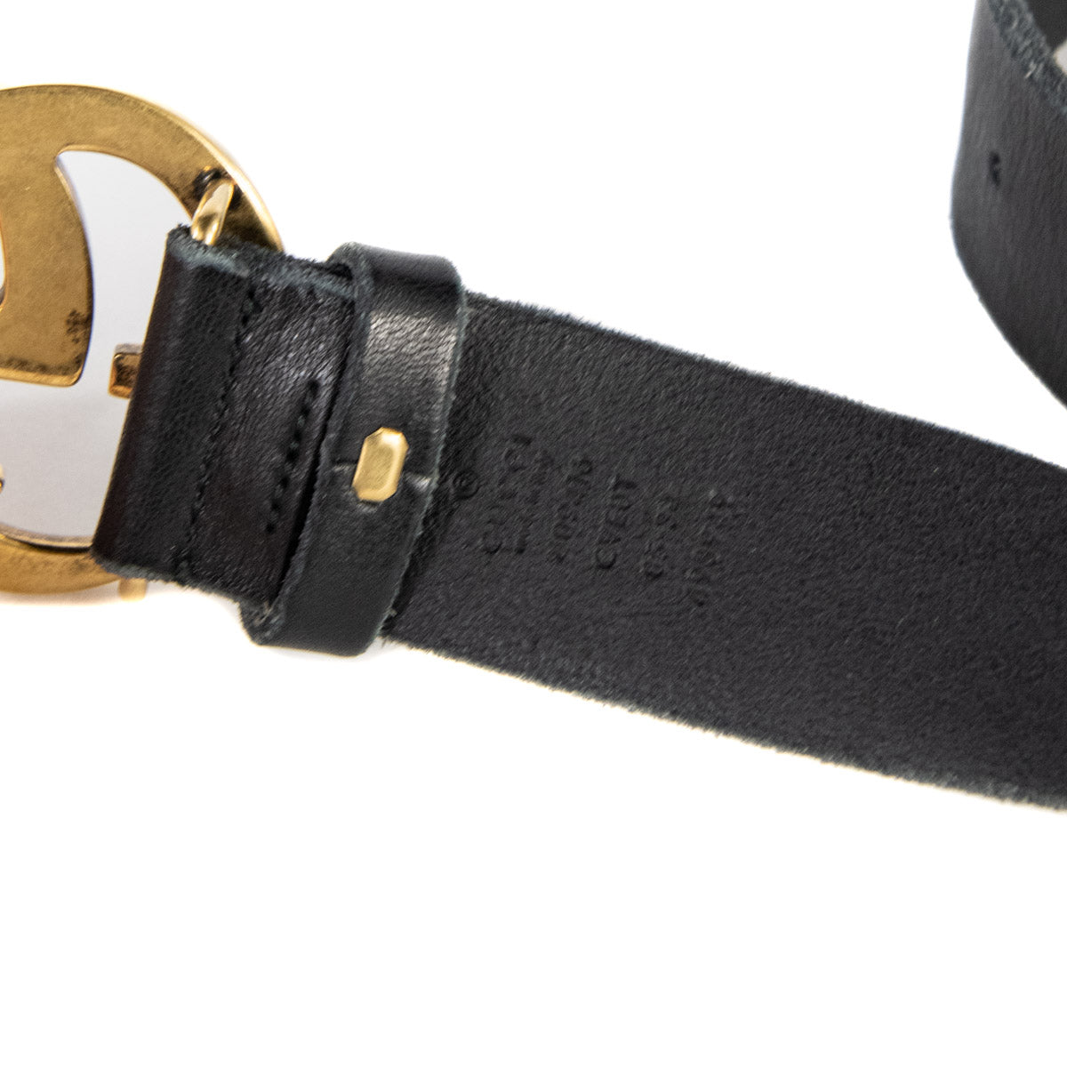 Gucci Black Leather GG Marmont Belt 