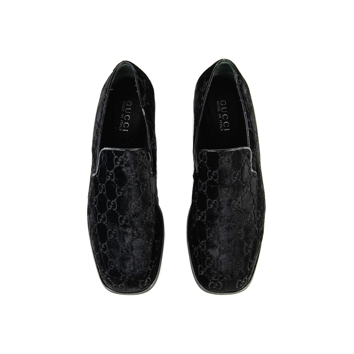 gucci black velvet shoes