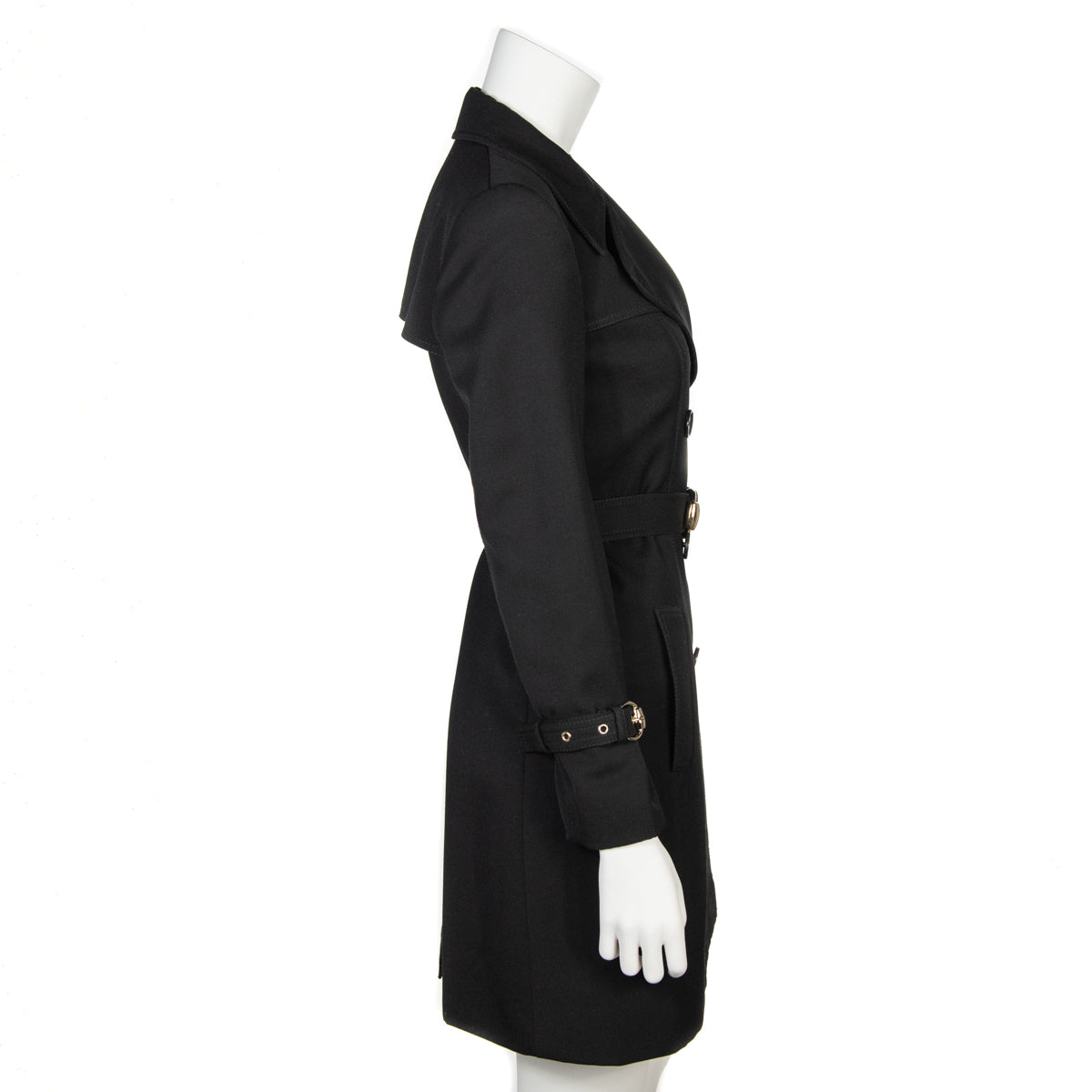 gucci black trench coat