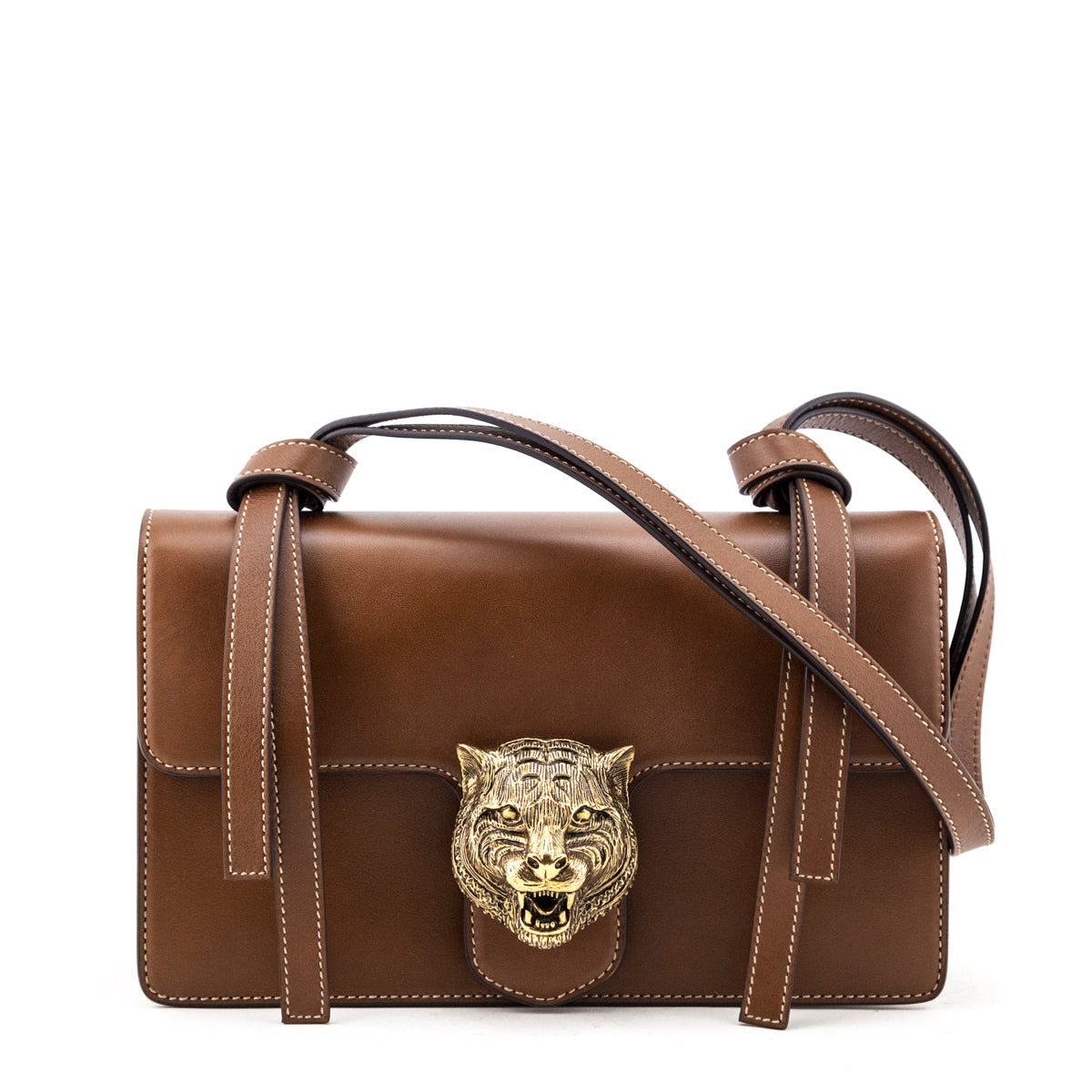 Gucci Brown Calfskin Animalier Shoulder 