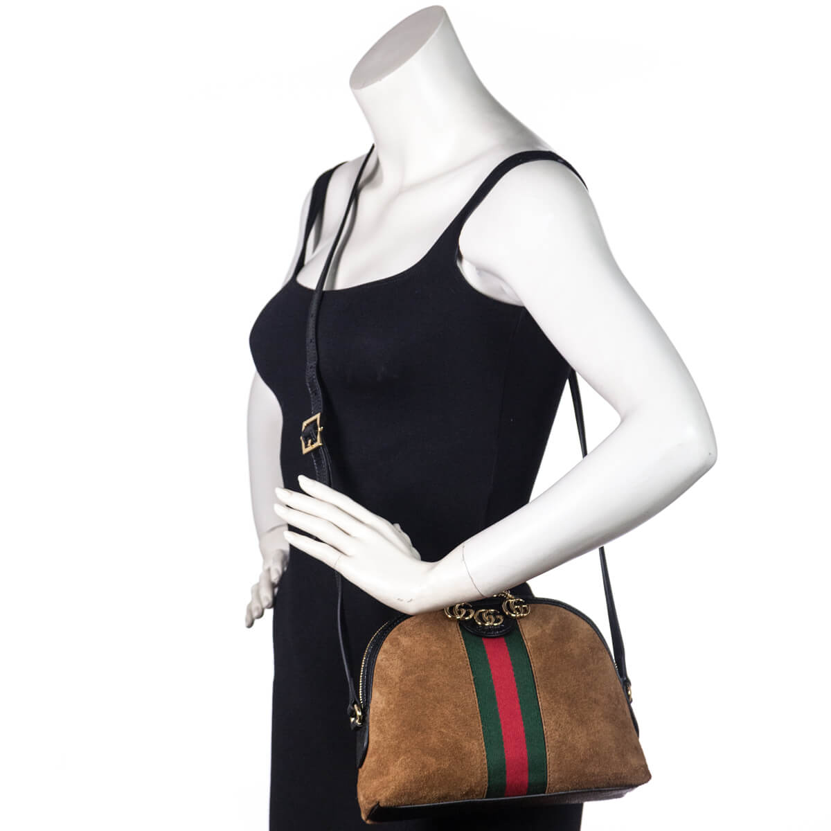 gucci small suede shoulder bag