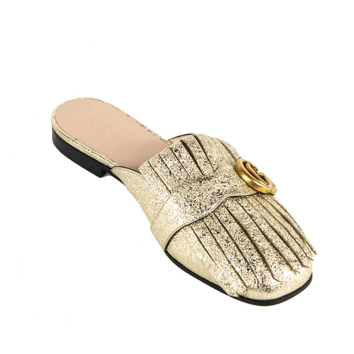Gucci Gold GG Marmont Mules Size - Buy Preowned Gucci Mules Canada