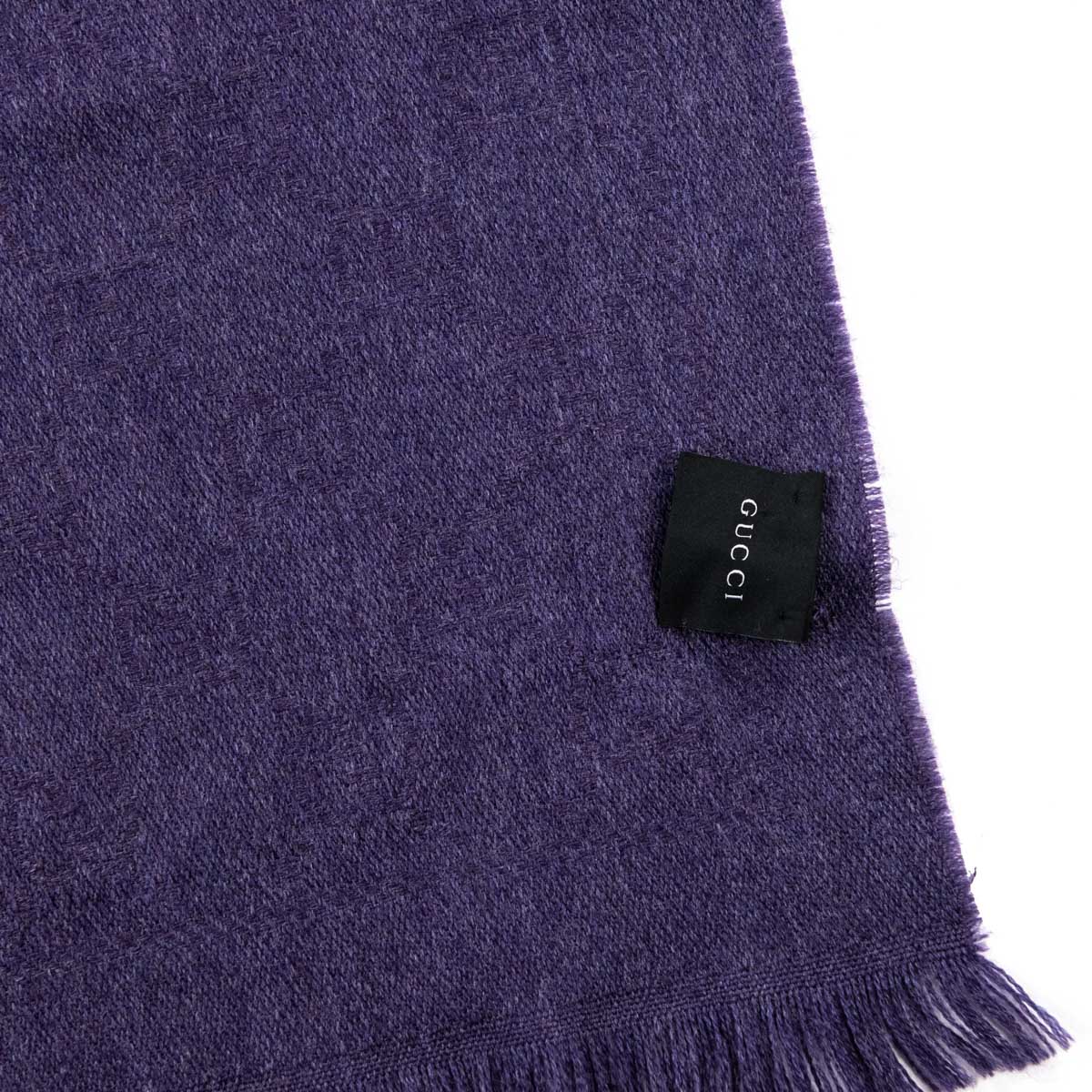 Gucci Purple Wool GG Signature Scarf - Preloved Gucci Scarves Canada
