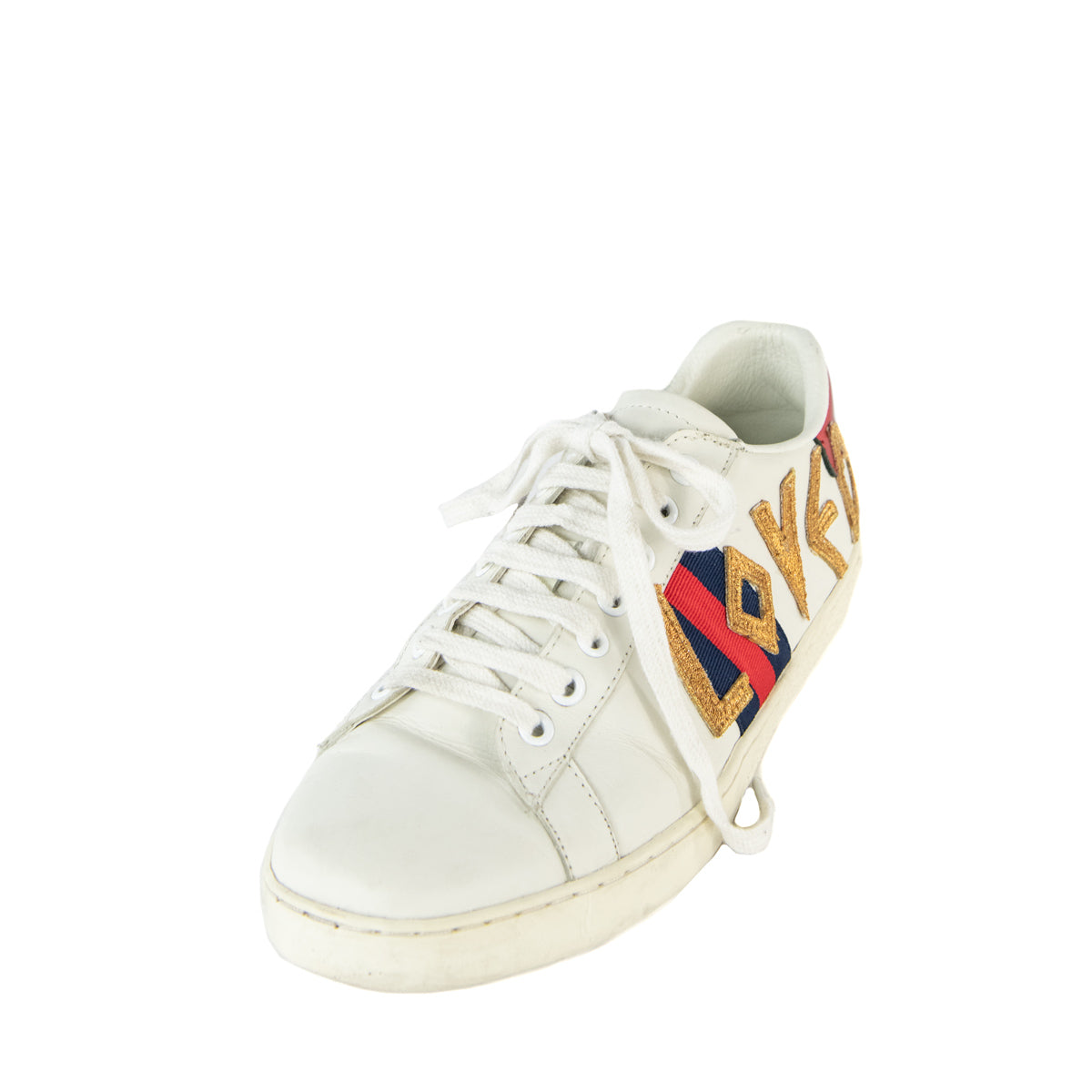 Gucci White Leather Ace Sylvie Web Loved Low Top Sneakers Gucci Ca