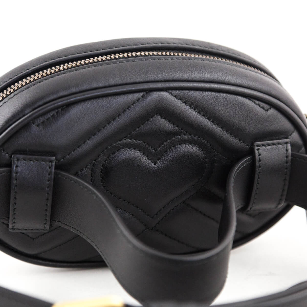 Gucci Black GG Chevron Matelassé Marmont Belt Bag 75 - Gucci Belt