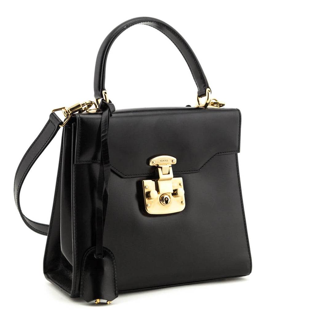 Gucci Black Vintage Kelly Top Handle Bag - Luxury Consignment Canada
