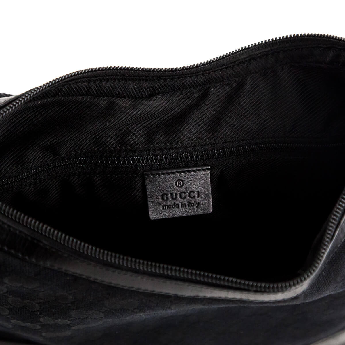 Gucci Black Monogram Canvas Hobo Shoulder Bag - Luxury Bags