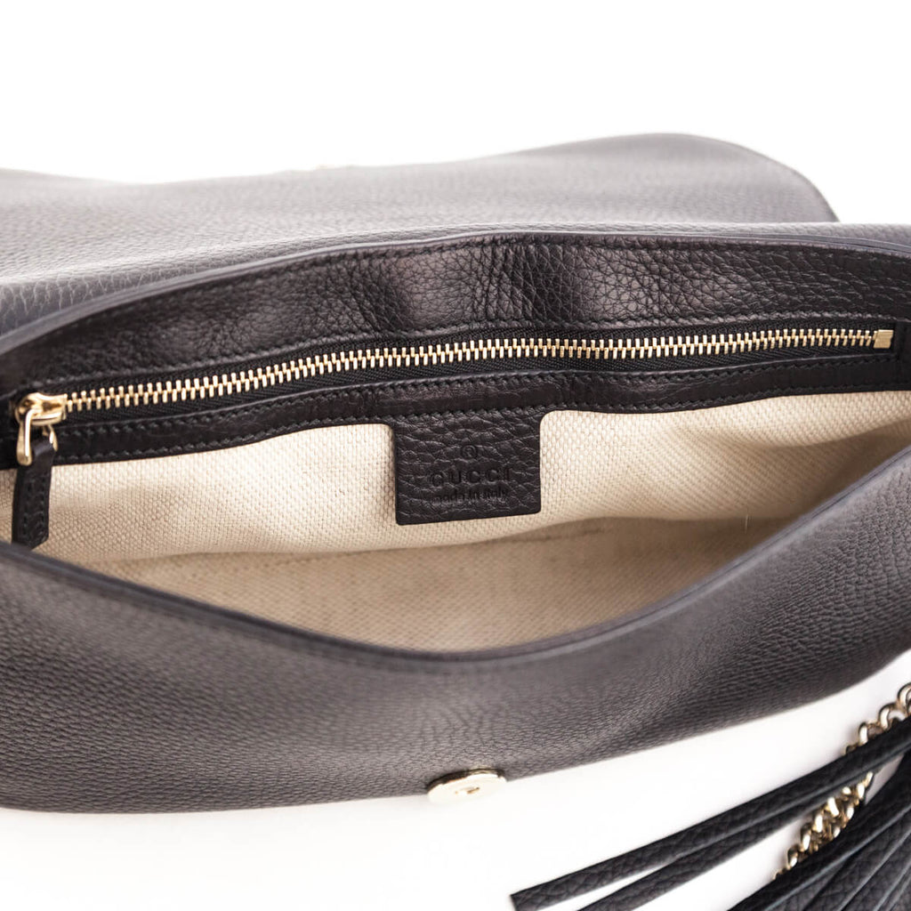 Gucci Black Soho Chain Crossbody Bag - Preowned Handbags Canada