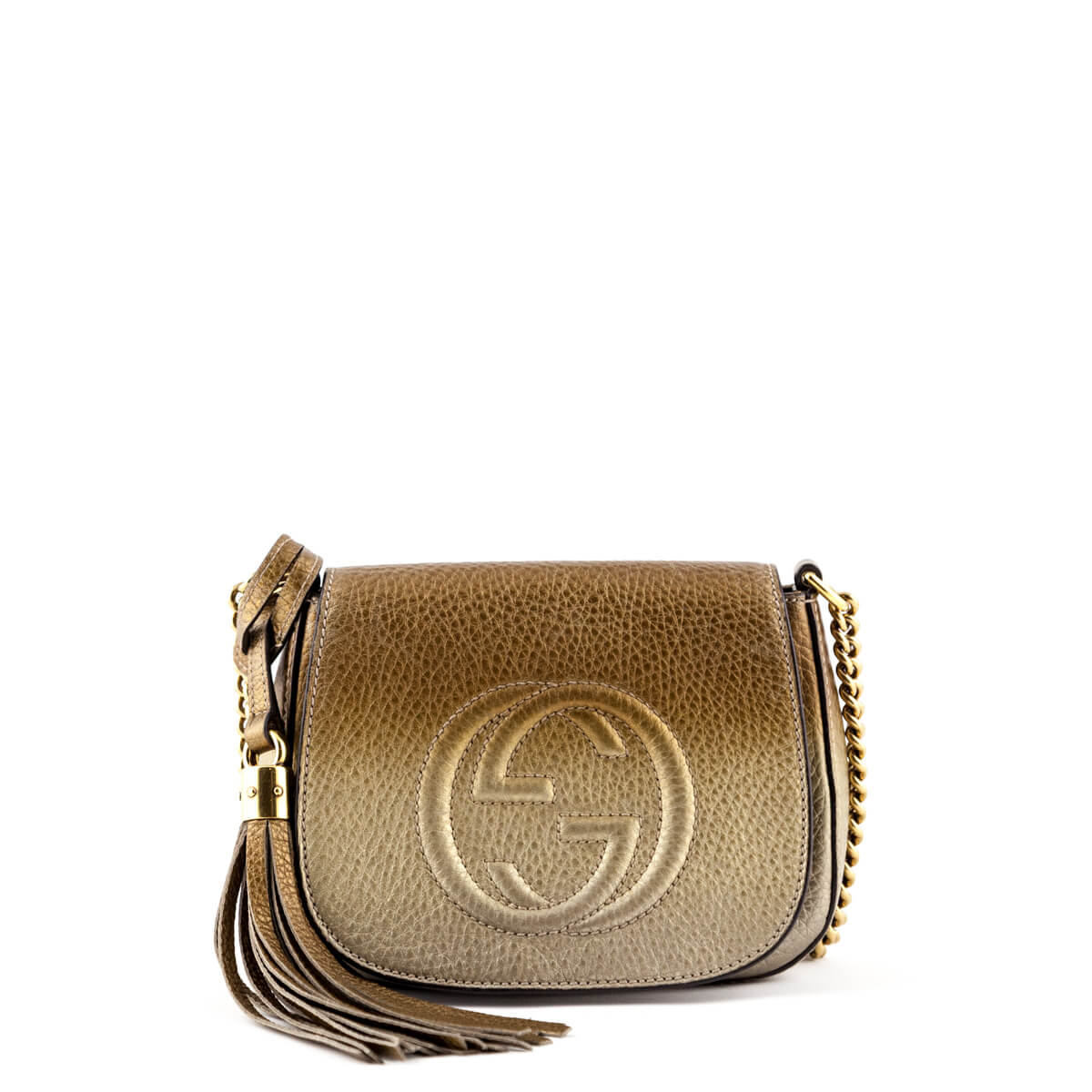 Gucci Ombre Metallic Soho Chain Crossbody Bag - Affordable Gucci