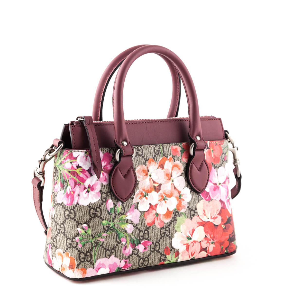Gucci Pink GG Blooms Mini Linea Convertible Tote - Gucci Bags