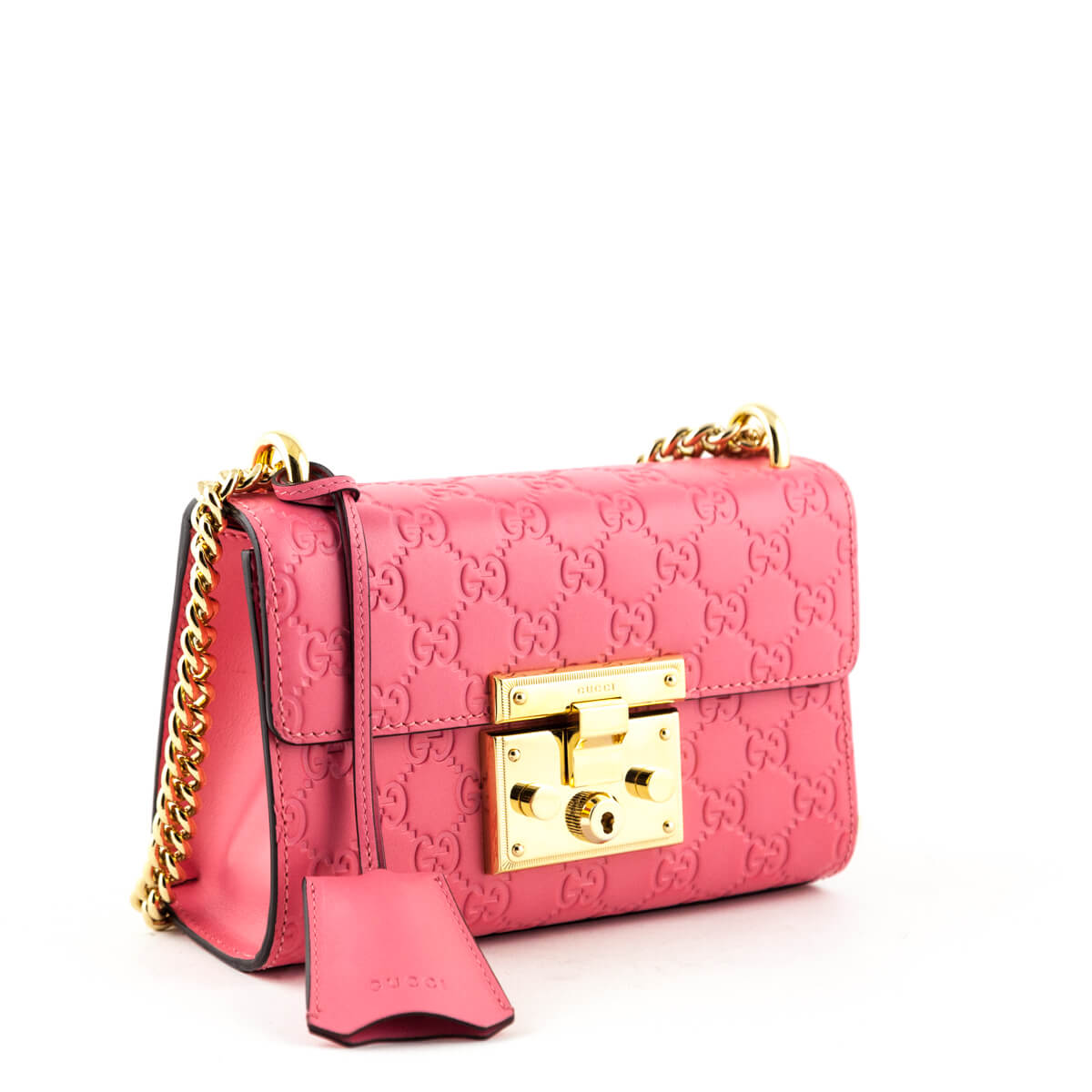 Gucci Pink Guccissima Small Padlock Shoulder Bag - Gucci Canada